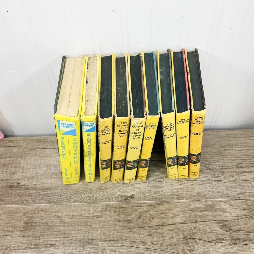 Nancy‎ Drew Mystery Stories Lot 9 Vintage Hardcover Books Carolyn Keene Grosset